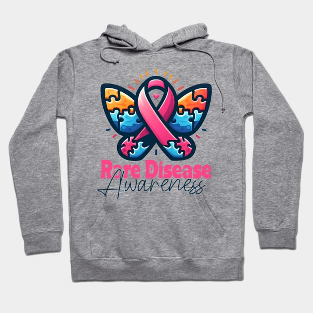 Rare Disease Day Awareness  Rare Disease Day 2024 Hoodie by click2print